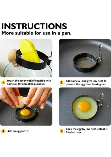 1 Parça Metal Kızarmış Yumurta Gözleme Halkası Omlet Kızarmış Yumurta Yuvarlak Şekillendirici Kalıp Yumurta Pişirme Aksesuarları Kahvaltı Tava Fırın Mutfak Gereçleri (Yurt Dışından)