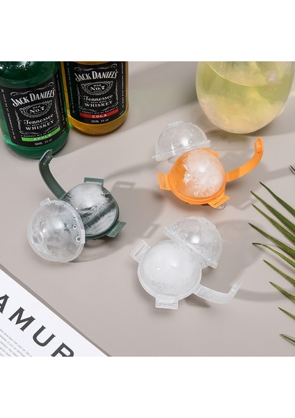 Turuncu Yeni 5cm Yuvarlak Top Buz Küpü Kalıp Dıy Dondurma Yapma Makinesi Plastik Buz Kalıbı Viski Buz Kalıbı Bar Aracı Mutfak Gadget Aksesuarları (Yurt Dışından)