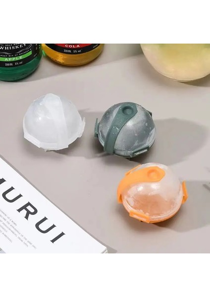 Turuncu Yeni 5cm Yuvarlak Top Buz Küpü Kalıp Dıy Dondurma Yapma Makinesi Plastik Buz Kalıbı Viski Buz Kalıbı Bar Aracı Mutfak Gadget Aksesuarları (Yurt Dışından)