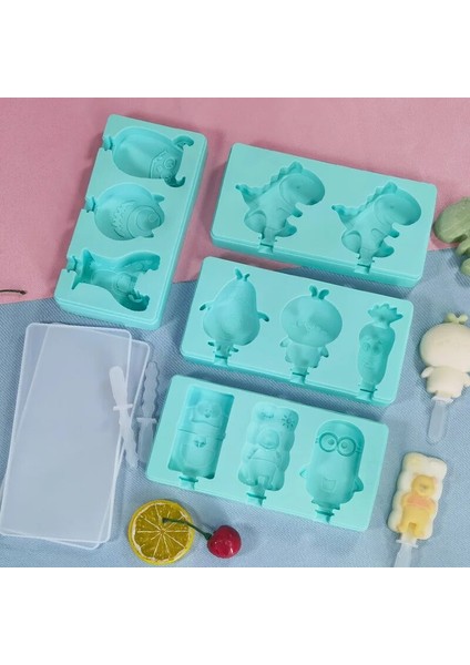 Shape-1 Silikon Dondurma Kalıp Buz Küpü Tepsi Popsicle Pop Kalıpları Elmas Şekli Kalıp Pasta Çikolata Şeker Ev Yapımı Pişirme Araçları (Yurt Dışından)