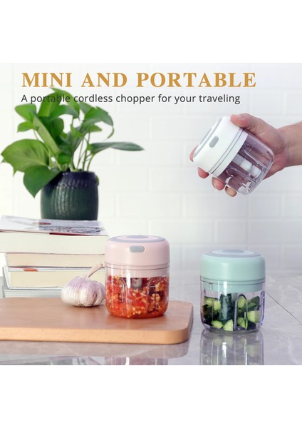 250ML Pembe Mini Sarımsak Kıyıcı, Elektrikli Mutfak Robotu, Sarımsak Kıyma Taşınabilir Işlemci Doğrayın Soğan Zencefil Sebze Biber Baharat Et (Yurt Dışından) indirimleri