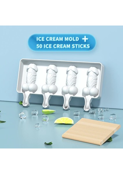 YH-1052-SOPA ile Silikon Dondurma Kalıp Komik Dıy Çikolata Tatlı Popsicle Kalıpları Tepsi Buz Küpü Makinesi Ev Yapımı Araçları Yaz Parti Malzemeleri (Yurt Dışından)