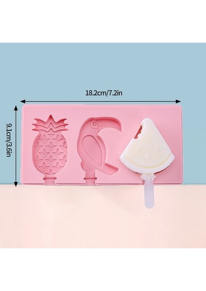 H Tipi Silikon Popsicles Kalıpları Yaratıcı Popsicle Kalıp Tepsisi Sopa ile Dıy Yeniden Kullanılabilir Dondurma Kalıpları Kapaklı Tatlı Mutfak Gadget (Yurt Dışından)