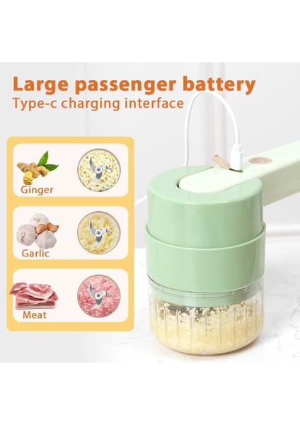 200ML 4 In 1 Yeşil 6 In1 Elektrikli Çok Fonksiyonlu Sarımsak Kıyıcı Sebze Kesici Dilimleme Kıyma Makinesi Pres Mikser Gıda Mutfak Aksesuarları Araçları (Yurt Dışından) fırsatları