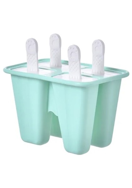 4 Izgaralar-Yeşil Gıda Silikon Dondurma Kalıpları 4/6/10/12 Hücre Dondurulmuş Buz Küpleri Kalıp Buzlu Şeker Makinesi Ev Yapımı Dondurucu Lolly Kalıp Ücretsiz Sticks (Yurt Dışından)