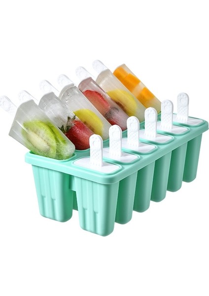 4 Izgaralar-Yeşil Gıda Silikon Dondurma Kalıpları 4/6/10/12 Hücre Dondurulmuş Buz Küpleri Kalıp Buzlu Şeker Makinesi Ev Yapımı Dondurucu Lolly Kalıp Ücretsiz Sticks (Yurt Dışından) modelleri