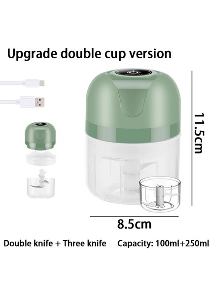 Yeşil Set Sarımsak Kırıcı Rende Basın Dicer Mutfak Robotları Öğütücü Kıyıcı Kıyma Makinesi Elektrikli Mini Sarımsak Blender Mutfak Aksesuarları (Yurt Dışından)