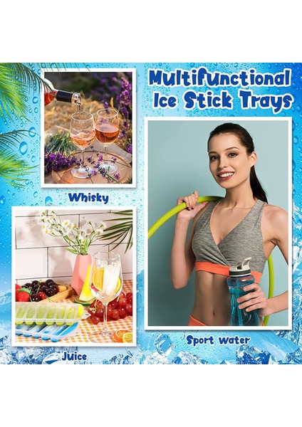 Uzun-Yeşil Kapaksız Pop Out Kapaklı Plastik Buzluk Tepsisi Su ve Spor Şişeleri Için Yeniden Kullanılabilir Buz Çubuğu Tepsi Kalıbı Bpa Içermeyen Buz Tüpü Yapma Tepsileri (Yurt Dışından) indirimleri