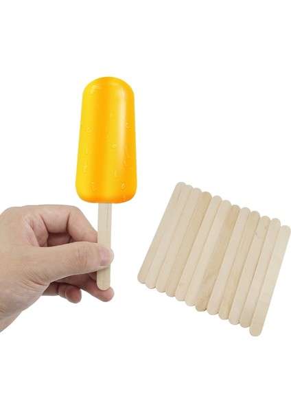50 Adet 114MM Renkli 50 Adet Dondurma Dondurma Çubuğu Doğal Tahta Çubuklar Dondurma Kaşığı El Sanatları Sanat Dondurma Lolly Kek Araçları (Yurt Dışından) modelleri
