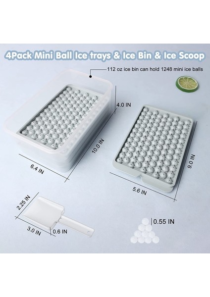 Green-1 Set Maker Soğutma Tepsileri Ezilmiş Top Kahve Araçları Için Kalıp Tepsisi Suyu Silicona Ice Cube Minik Ücretsiz Yükseltilmiş Mini Buz Buzlu Içecekler (Yurt Dışından)