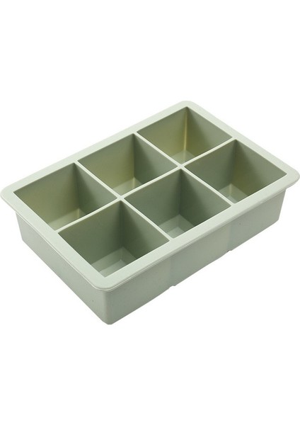 6 Izgara Yeşil Kapaklı Silikon Buz Küpü Kalıbı 3 Renkli Büyük Izgara Buz Küpü Makinesi Kapaklı Esnek Silikon Buz Küpü Tepsisi Mutfak Aletleri ve Aksesuarları (Yurt Dışından)