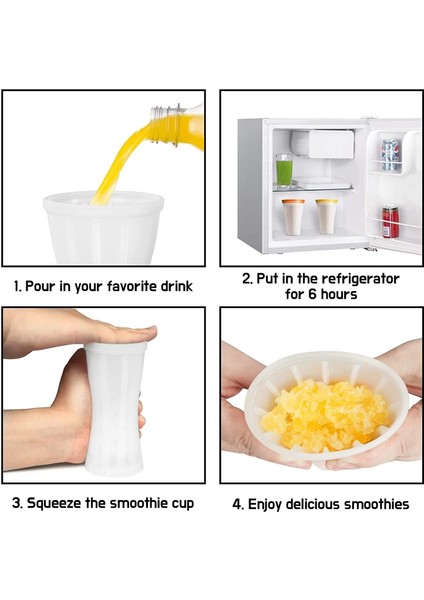 Yeşil Dıy Slushy Bardak Buz Yapıcı Bardak Ev Yapımı Smoothie Milkshake Şişesi Dayanıklı Slushy Dondurma Makinesi Squeeze Slush Hızlı Slushy Maker (Yurt Dışından)