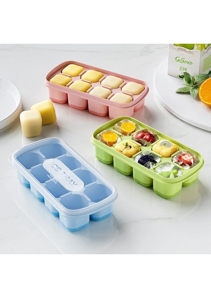 Kırmızı Dondurulmuş Buz Küpü Artefakt Buz Yapma Kalıp Ev Silikon Buz Tepsisi Kapaklı Buz Yapma Kutusu Buz Kalıp Cameo Kalıp Küp Kalıp (Yurt Dışından) fırsatları