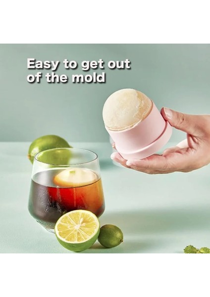 B-Kırmızı Büyük Buz Topu Kalıbı Silikon Küre Dıy Buz Yuvarlak Şekil Makinesi Jöle Yapımı Kokteyl Viski Içecek Buz Küpü Kalıp Mutfak Gereçleri (Yurt Dışından) fırsatları