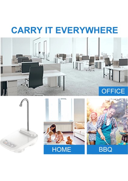 Siyah Elektrikli Su Sebili Pompası Otomatik Su Kovası Şişe Pompası USB Şarj Edilebilir Namlulu Su Galon Pompası Standı ile (Yurt Dışından) indirimleri