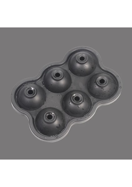Siyah Silikon Buz Topu Makinesi Kalıp - Parti Bar Mutfak Için 6 Parça 4 x 4 cm Yuvarlak Buz Topu (Yurt Dışından)