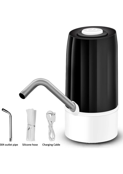 Stil A Siyah Ev Aletleri Su Şişesi Pompası Mini Namlulu Su Elektrikli Pompa USB Şarj Otomatik Taşınabilir Su Sebili Içecek Sebili (Yurt Dışından)