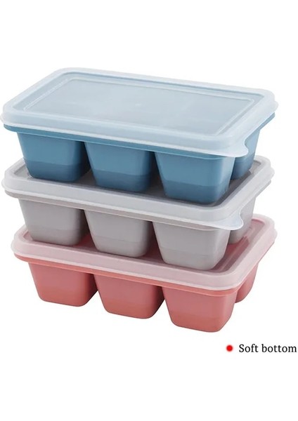3 Adet 3 Adet Silikon Buz Küpü Makinesi Formu Buz Şekeri Kek Puding Çikolata Kalıpları Kolay Serbest Bırakılan Kare Şekli Buz Küpü Tepsileri Kalıpları (Yurt Dışından)