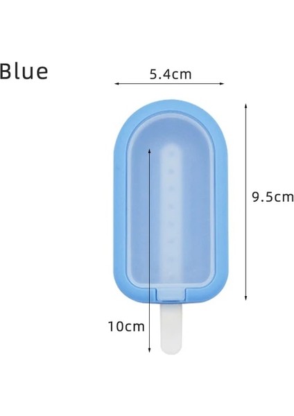 Mavi Yaratıcı Popsicle Kalıpları Yeniden Kullanılabilir Silikon Dondurma Kalıpları Dıy Ev Yapımı Buz Bar Popsicle Makinesi Parti Bar Dekor Için Kolay Bırakma (Yurt Dışından)