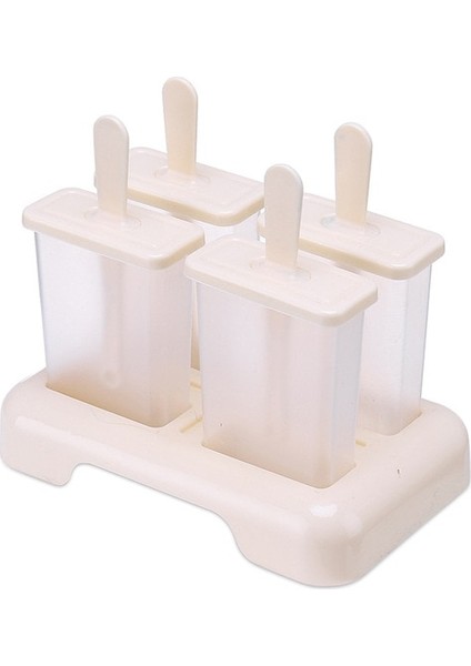 4 Hücreli Plastik Saplı 4-9 Hücreli Büyük Boy Silikon Dondurma Kalıp Popsicle Kalıpları Dıy Ev Yapımı Tatlı Dondurucu Meyve Suyu Buz Pop Maker Kalıp Çubukları (Yurt Dışından)