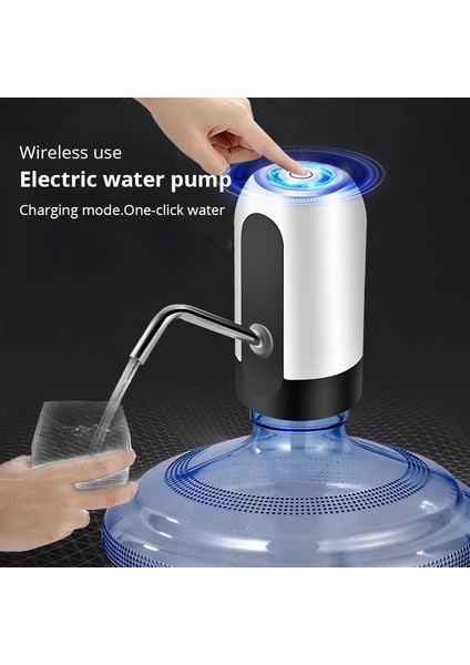 Siyah USB Şarj Otomatik Taşınabilir Su Sebili Içecek Ev Aletleri Su Şişesi Pompası Mini Namlulu Elektrikli Pompa (Yurt Dışından) fırsatları