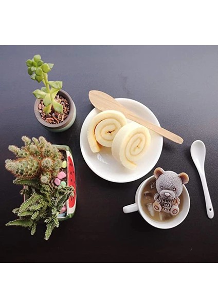 Büyük Güller-2pcs Süt Makinesi Kalıp Çay Kalıp Ayı Hamur Şeker Silikon Küp Kek Kahve Kalıp Çikolata Buz Kalıp Şekli Viski Buz (Yurt Dışından)