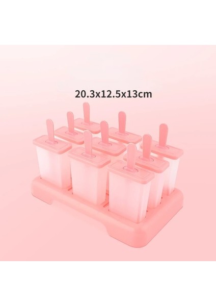 Stil 7 Dondurma Kalıbı 4 Buz Popsicle Kalıp Seti Popsicle Dondurma Kalıbı Buz Tepsisi Diy Dondurma Sopa ve Kapaklı Yeniden Kullanılabilir Mutfak Aracı (Yurt Dışından)