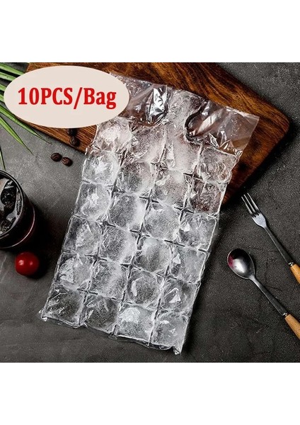 Buz Küpü Çantası 10 Adet Buz Kalıbı Tek Kullanımlık Taşınabilir Buz Küpü Çantaları Şeffaf Daha Hızlı Dondurucu Buz Yapma Buz Torbası Mutfak Aletleri Buz Küpü Makinesi (Yurt Dışından)