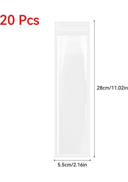 28CMX5.5CM 20PCS 20PCS Şeffaf Dondurma Torbası Popsicle Plastik Kese Kek Ekmek Çikolata Paketi Çanta Tek Kullanımlık Buz Yapma Çantaları (Yurt Dışından)