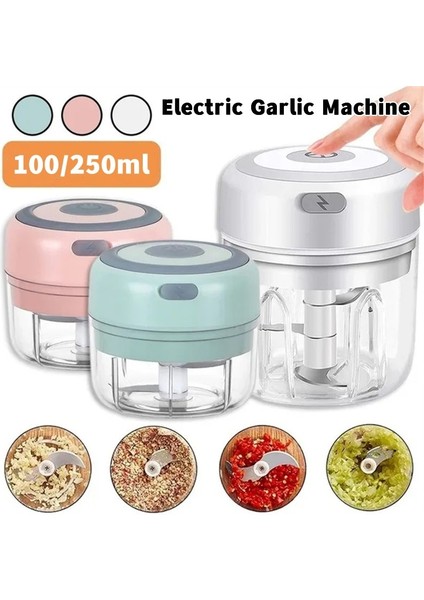 100ML Beyaz 100/250ML Kablosuz Elektrikli Sarımsak Ezici Basın Karıştırıcı Kıyıcı Şarj Edilebilir Soğan Çok Fonksiyonlu Işlemci Mutfak Aksesuarları (Yurt Dışından) fiyatları