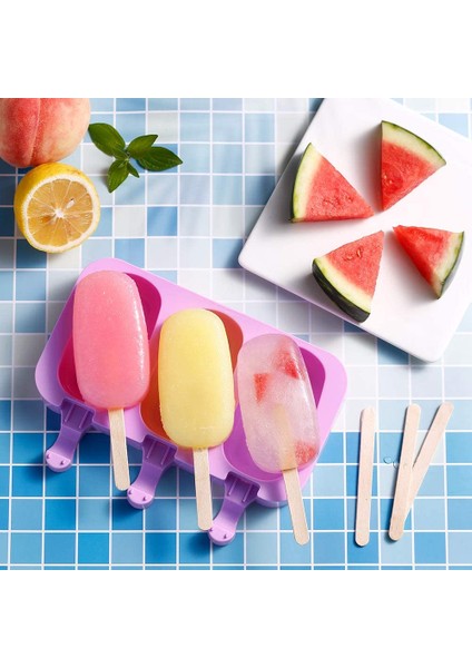 05 Silikon Dondurma Kalıp Yeniden Kullanılabilir Popsicle Kalıpları Dıy Ev Yapımı Sevimli Karikatür Dondurucu Meyve Suyu Buz Pop Maker Kalıp Buz Tepsisi (Yurt Dışından) fırsatları