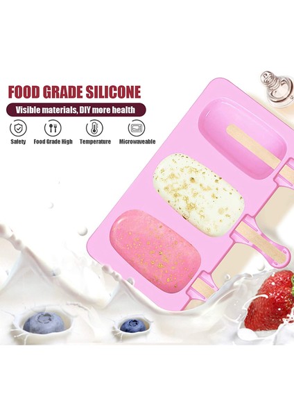 05 Silikon Dondurma Kalıp Yeniden Kullanılabilir Popsicle Kalıpları Dıy Ev Yapımı Sevimli Karikatür Dondurucu Meyve Suyu Buz Pop Maker Kalıp Buz Tepsisi (Yurt Dışından) indirimleri