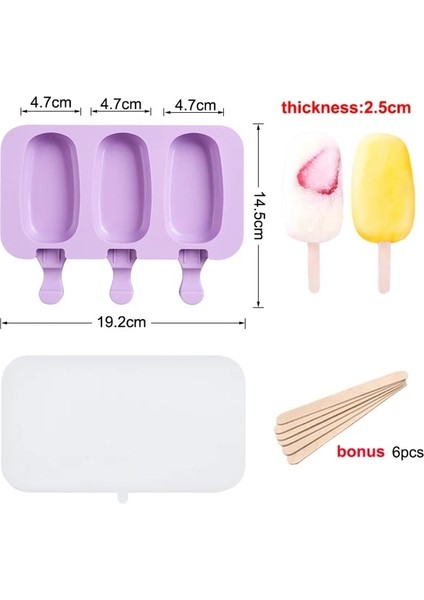 Klasik Karikatür Dondurma Kalıp Silikon Popsicle Kalıpları Yaz Partisi Için Yeniden Kullanılabilir Kek Pop Kalıp (Yurt Dışından)