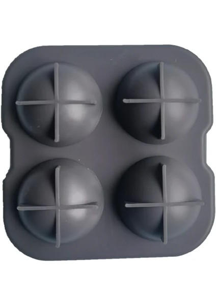 Blake Silikon 4 Kavite Küre Buz Küpü Kalıp Ev Mutfak Buz Topu Yuvarlak Jöle Yapma Kalıp Kokteyl Viski Içecek (Yurt Dışından)