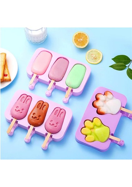 3 Kardan Adam Silikon Dondurma Kalıp Popsicle Siyam Kalıpları Kapaklı Dıy Ev Yapımı Buz Lolly Kalıp Karikatür Sevimli Görüntü El Yapımı Mutfak Aletleri (Yurt Dışından) indirimleri