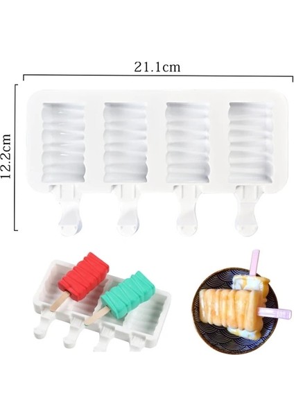 Xg-12 3/4 Dondurma Kalıp Kalp Şekli Silikon Kalıplar Buz Küpü Tepsi Çikolata Popsicle Kalıpları Dıy Ev Yapımı Aletler Yeniden Kullanılabilir Kalıplar Buz Tepsisi (Yurt Dışından)