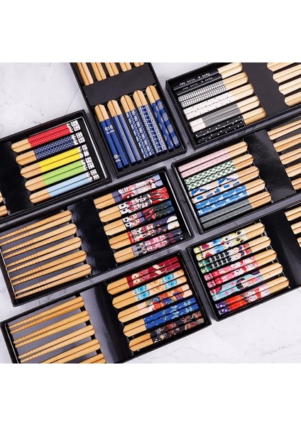 7--5 Çift 5 Çift El Yapımı Bambu Japon Doğal Ahşap Çubuklar Suşi Gıda Kedi Çiçek Ev Kullanımı Için Çok Renkli Ahşap Çubuklar Kore (Yurt Dışından) fiyatları