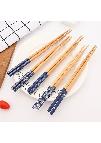 7--5 Çift 5 Çift El Yapımı Bambu Japon Doğal Ahşap Çubuklar Suşi Gıda Kedi Çiçek Ev Kullanımı Için Çok Renkli Ahşap Çubuklar Kore (Yurt Dışından) modelleri