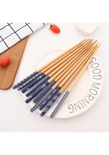 7--5 Çift 5 Çift El Yapımı Bambu Japon Doğal Ahşap Çubuklar Suşi Gıda Kedi Çiçek Ev Kullanımı Için Çok Renkli Ahşap Çubuklar Kore (Yurt Dışından) fırsatları