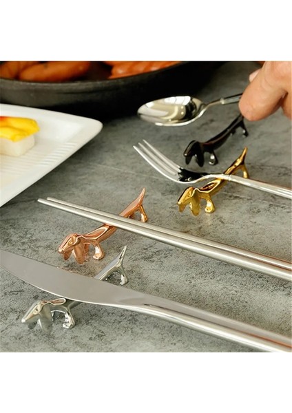 Gümüş Çubuklarını Sofra Standı Köpek Şekilli Metal Çubuklarını Bıçak Çatal Depolama Yastık Raf Kaşık Standı Ev Mutfak Aksesuarları (Yurt Dışından) fiyatları