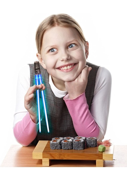 Kırmızı 1 Çift Chop Sabres Lights Up Işın Kılıcı Çubuklarını Aydınlık Çubuklarını Gece Sofra Çok Renkli Çubuklarını (Yurt Dışından) fırsatları