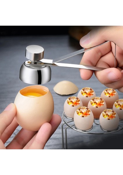 Stil B Kabuk Açıcı Mutfak Aksesuarları Yumurta Soyucu Dekorasyon ve Masa Aksesuarları Yaratıcı Mutfak Aletleri Paslanmaz Çelik Yumurta Makas (Yurt Dışından) modelleri