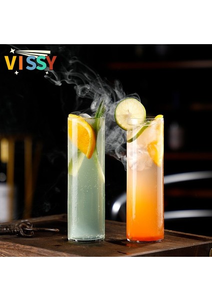 B 1 Adet 1/2/4 Adet Japon Tarzı Düz Colin Cam Highball Long Island Buzlu Çay Bardağı Copo Uzun Içki Bardakları Kokteyl Bardağı (Yurt Dışından)