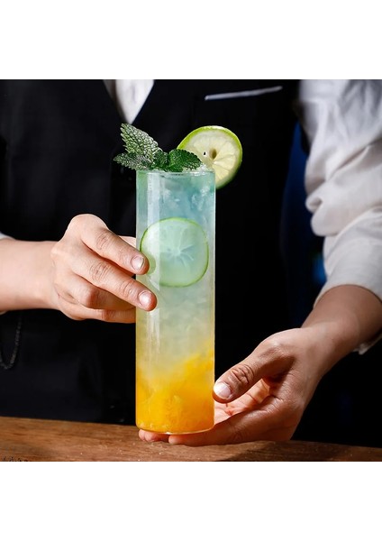 B 1 Adet 1/2/4 Adet Japon Tarzı Düz Colin Cam Highball Long Island Buzlu Çay Bardağı Copo Uzun Içki Bardakları Kokteyl Bardağı (Yurt Dışından)
