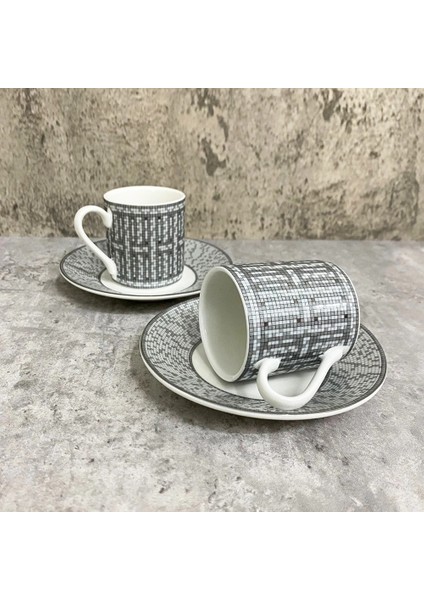 13 Gümüş 6 Adet Türk Espresso Bardak Tabakları ile 80 ml Seramik Bardak Seti Siyah Çay Kahve Mutfak Parti Içecek Eşyası Ev Dekor (Yurt Dışından)