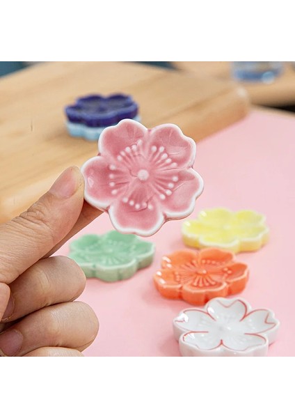 Turuncu Seramik Kiraz Çiçeği Çubuklarını Standı Çubuklarını Dinlenme Yastığı Raf Kalemlik Mutfak Sofra Yemek Masası Aksesuarları (Yurt Dışından) modelleri