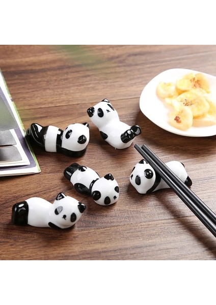 Bir Çin Chopstick Panda Chopstick Dinlenme Yaratıcı Sevimli Seramik Çubuklarını Tutucu Standı Mutfak Malzemeleri Sofra Gereçleri (Yurt Dışından)