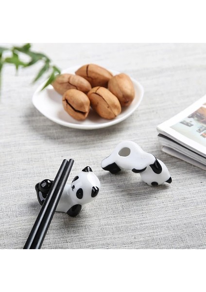 Bir Çin Chopstick Panda Chopstick Dinlenme Yaratıcı Sevimli Seramik Çubuklarını Tutucu Standı Mutfak Malzemeleri Sofra Gereçleri (Yurt Dışından)