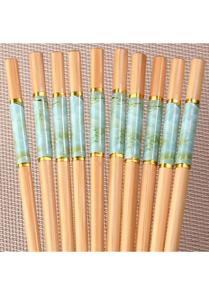Yeni E 5 Çift 5 Çift El Yapımı Doğal Bambu Ahşap Çubuklar Kullanımlık Suşi Gıda Sopa Hediye Sofra Kore Çubuklarını Set Sevimli Yemek Çubukları (Yurt Dışından)