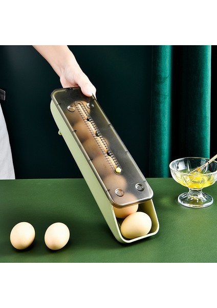 Mavi Otomatik Yuvarlanan Yumurta Saklama Kutusu Plastik Saklama Kabı Mutfak Buzdolabı Depolama Organizasyonu Yumurta Tutucu Sepet Karton Tepsi (Yurt Dışından) indirimleri